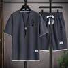 Modischer lässiger Herren-Sportanzug kurzärmeliges T-Shirt und Outdoor-Sommer-Sporthose zweiteiliges Set täglich lässig