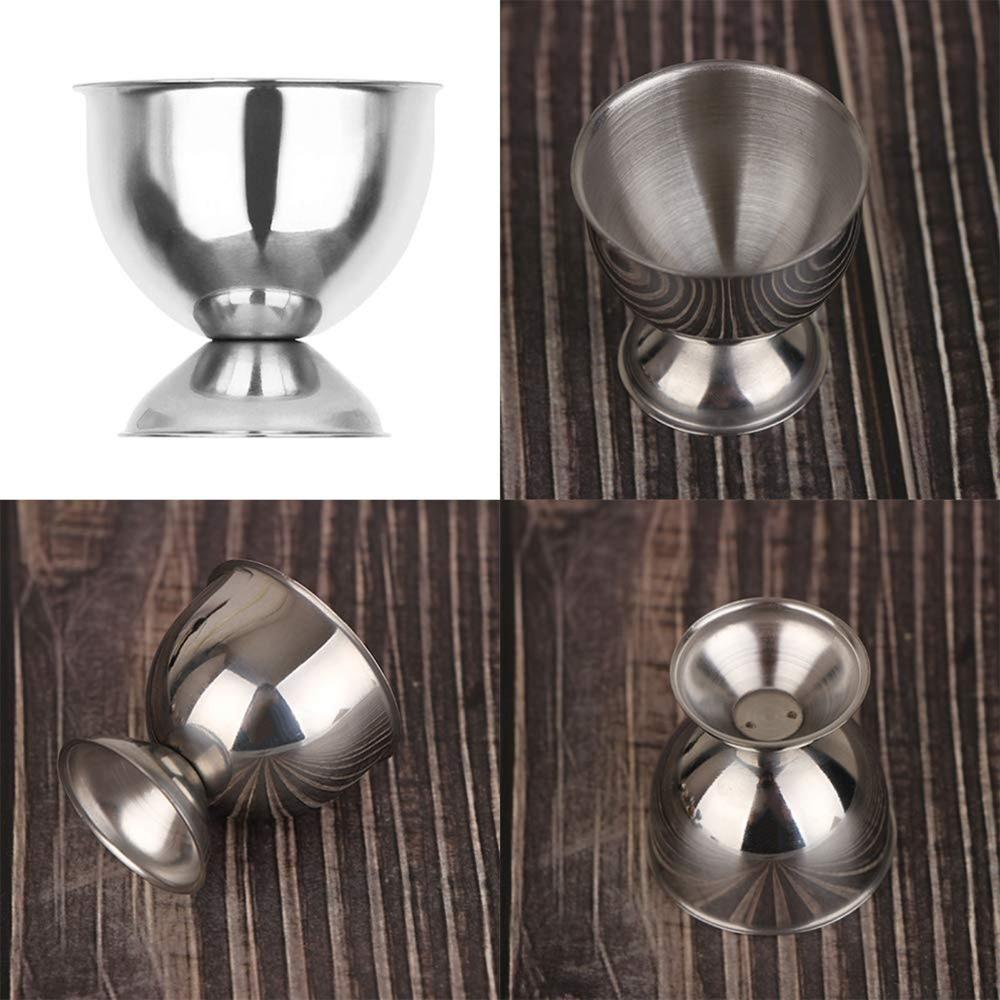 4Pcs Rustless Steel Egg Cup Cylindrical Egg Serving Tray Mini Shot Glass Kitchen Table