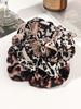 3-Piece Leopard Cow Print Elastic Hair Ties, Animal Style Girls Hair Bands, Ponytail Holder Fashion Rubber Bands Hair Accessorie