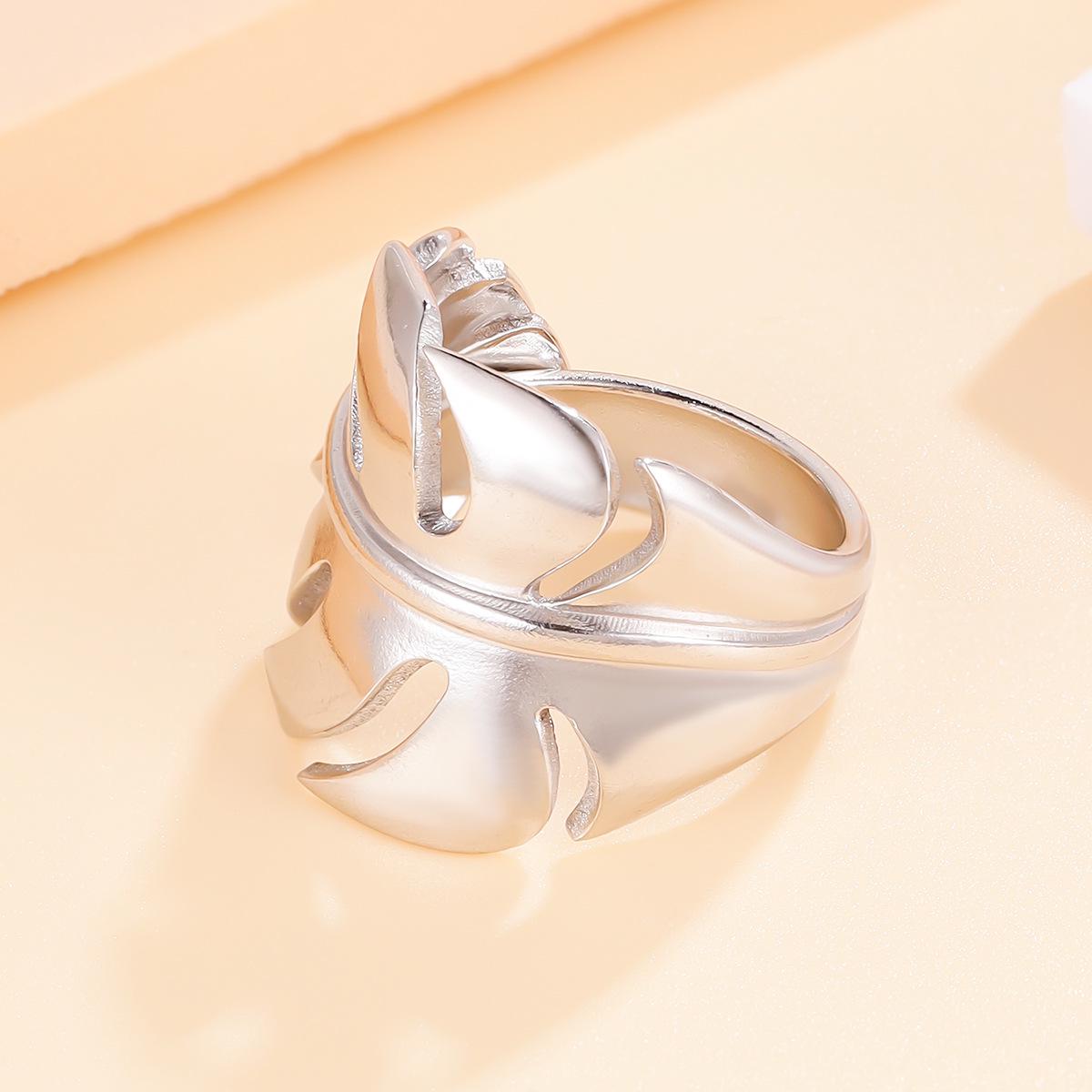 18K Gold Plated Stainless Steel Geometric Open Ring
