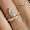 S925  Silver 2CT Marquise Moissanite Ring Fine Jewelry Fashionable and Exquisite Suitable for Gift Giving