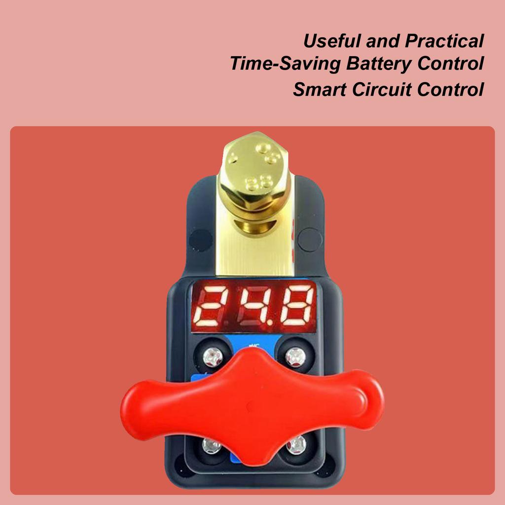 Car Battery Disconnector 12V-24V Power Off Switches With Digital Display Automotive Battery Drain Control For Long-Term Parking