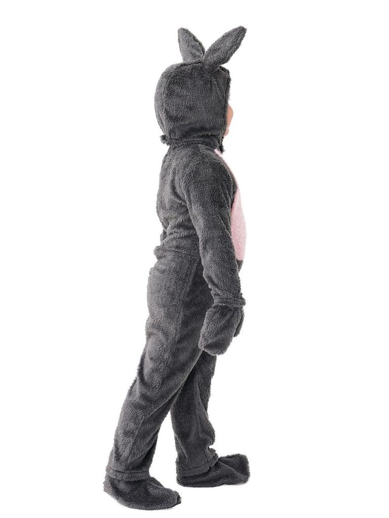 Children's Gray Plush Rabbit Halloween Costume Onesie Pajamas