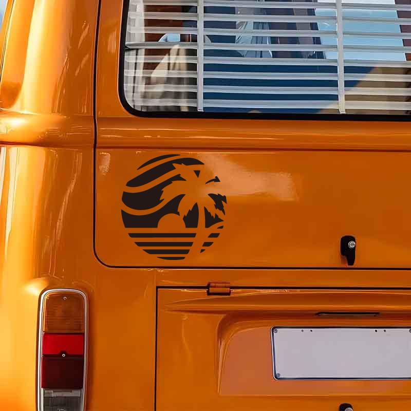 Sunset Coconut Palm Seascape Creative&funny Stickers for Cartoon Fans&lover,high Quality for Car Trucks Motorcycles &laptops