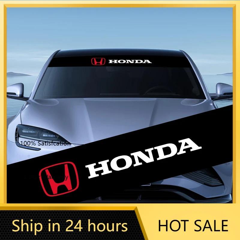 For Honda Car Front Windshield Stickers Front and Rear Decorative Decals Sticker for Honda Civic Accord CRV HRV Fit Jazz City Od