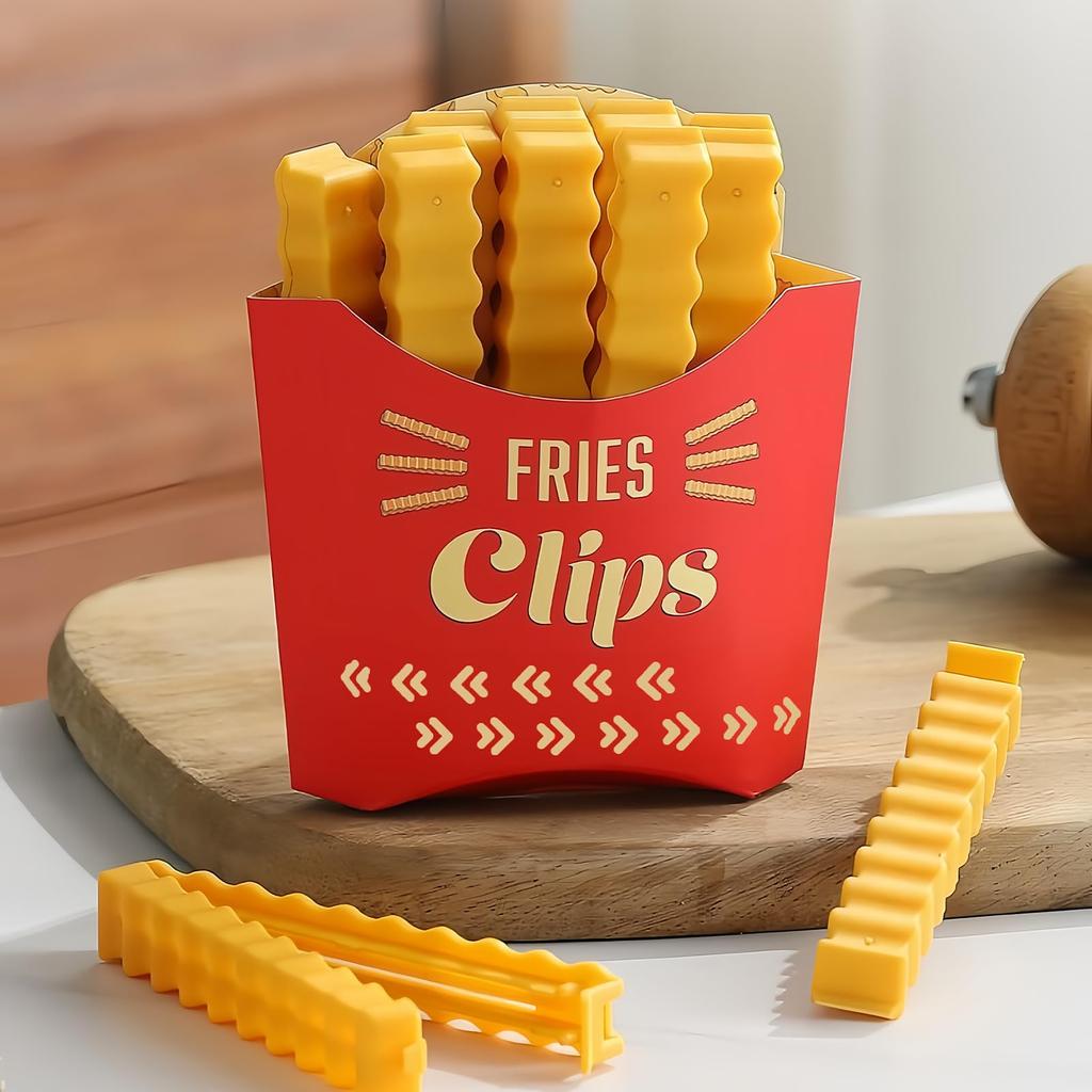 Magnetic snack sealing clip can seal food bag yellow 12PCS