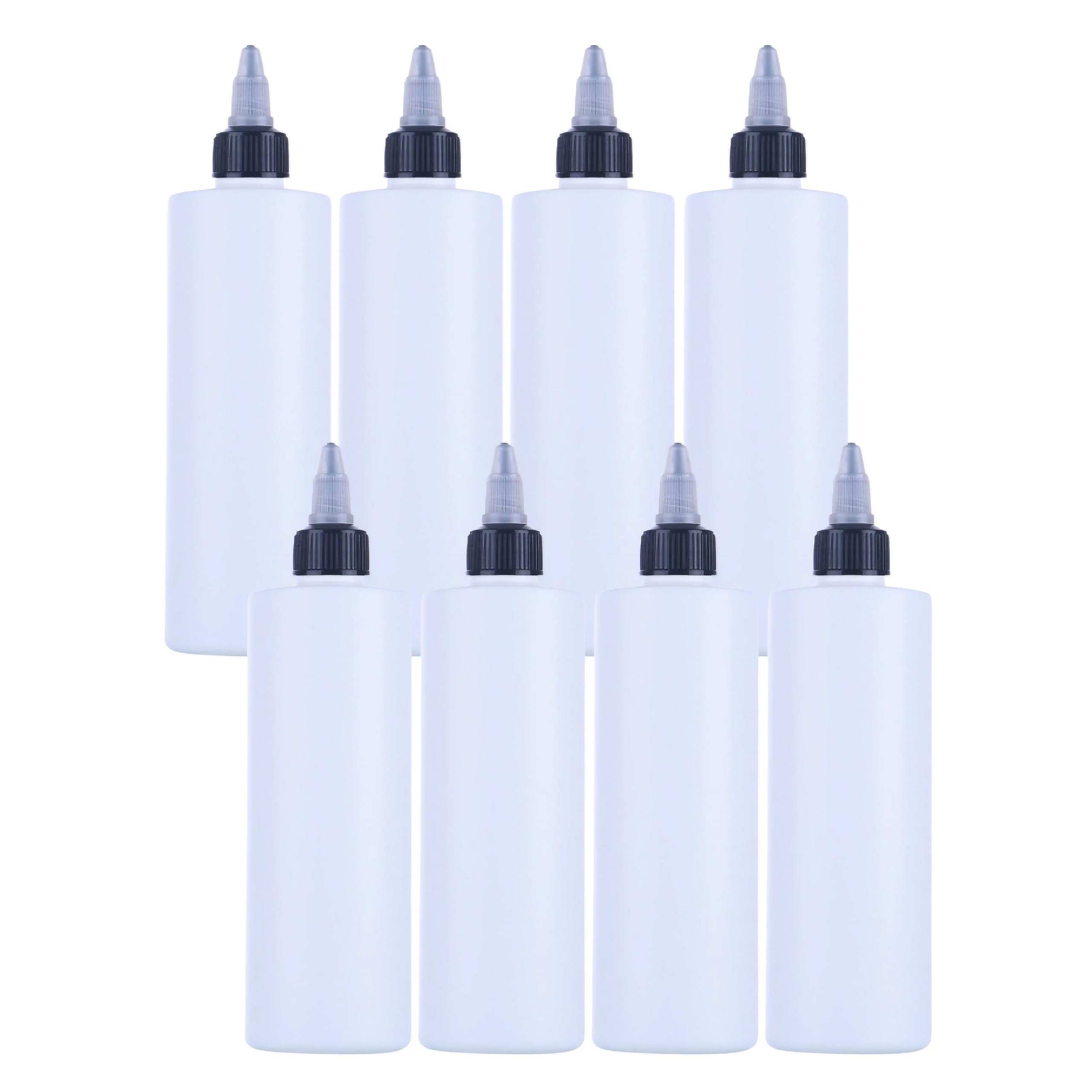 

East Leaf Dropper Bottles, Plastic Model Paint/Ink Dividers, Large Capacity with Caps, 230ml, Set of 8, Translucent