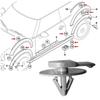 10 Pezzi Clip per Modanatura Passaruota Per BMW Per Mini Per Cooper R50 R52 R55 R56 Clip Parafango Rivetti di Plastica 07132757821