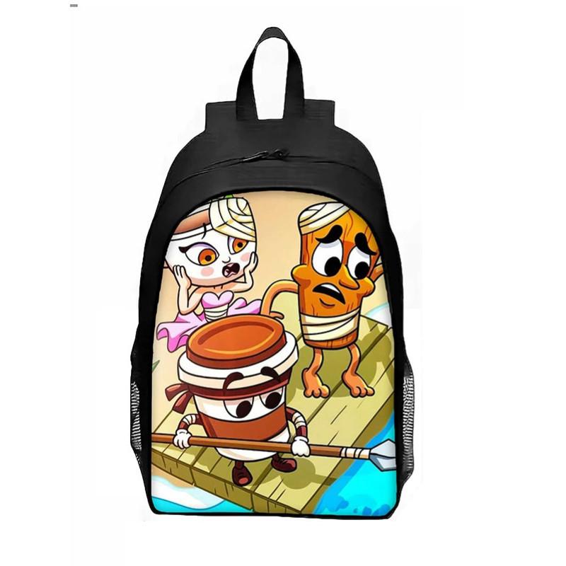 Al Italian Brainrot Pattern Backpack Breathable Student Schoolbag Gift Casual