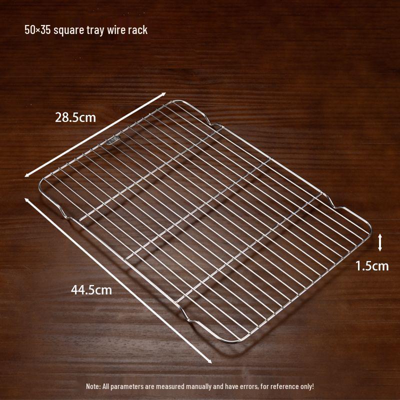 Rektangulært grillnett og tørkestativ i rustfritt stål med V-bendesign