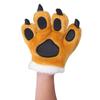 Simulation Animal Claw Gloves Cute Tiger Claw Plush Gloves Werewolf Costume GlovesYellow