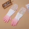 Extra Long Waterproof Dishwashing Gloves for Kitchen and Laundry, Jelly Color PVC