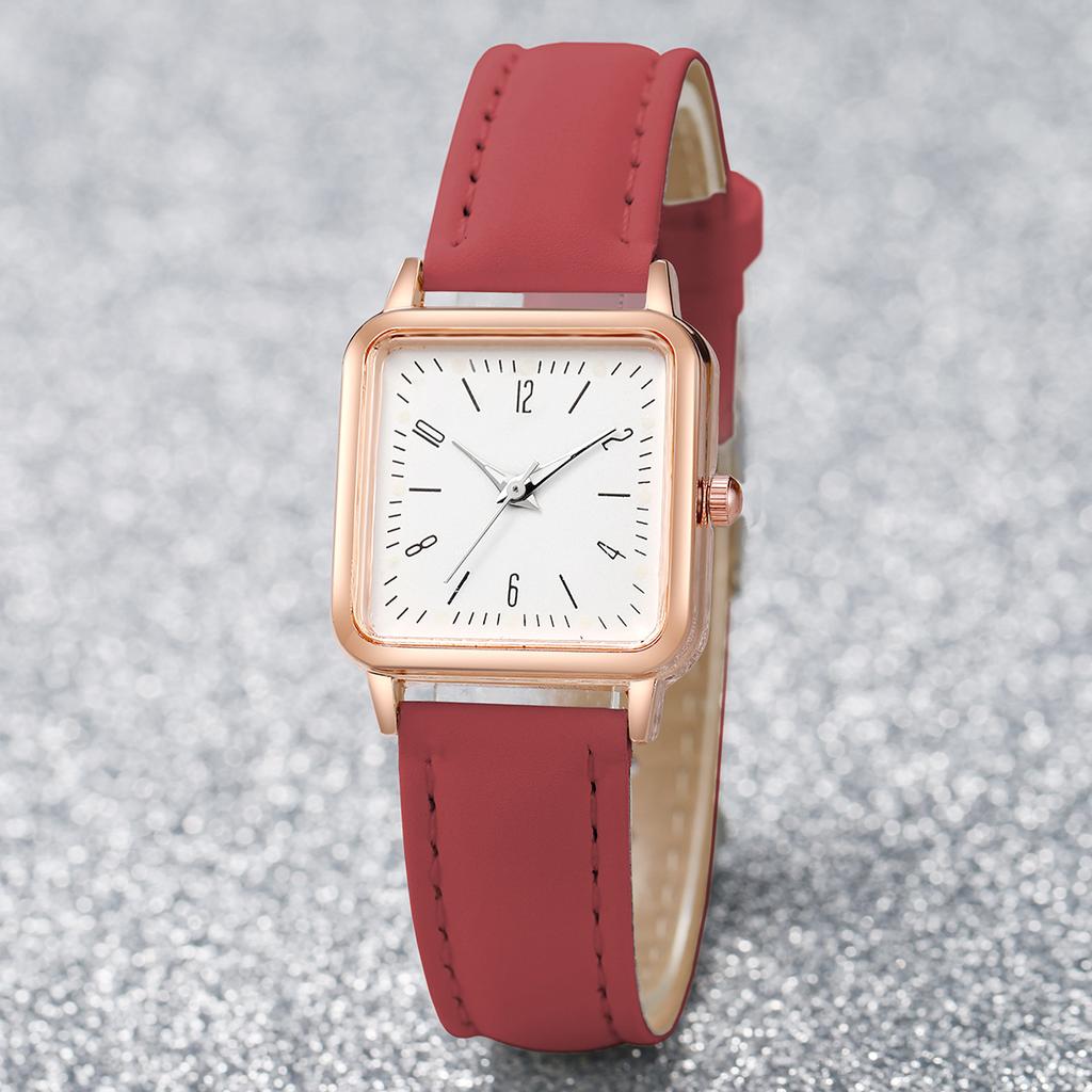 Women Watches Fashion Square Arabic Dial Quartz Watch Casual Leather Strap Ladies Wristwatches Clock Gift Reloj Mujer