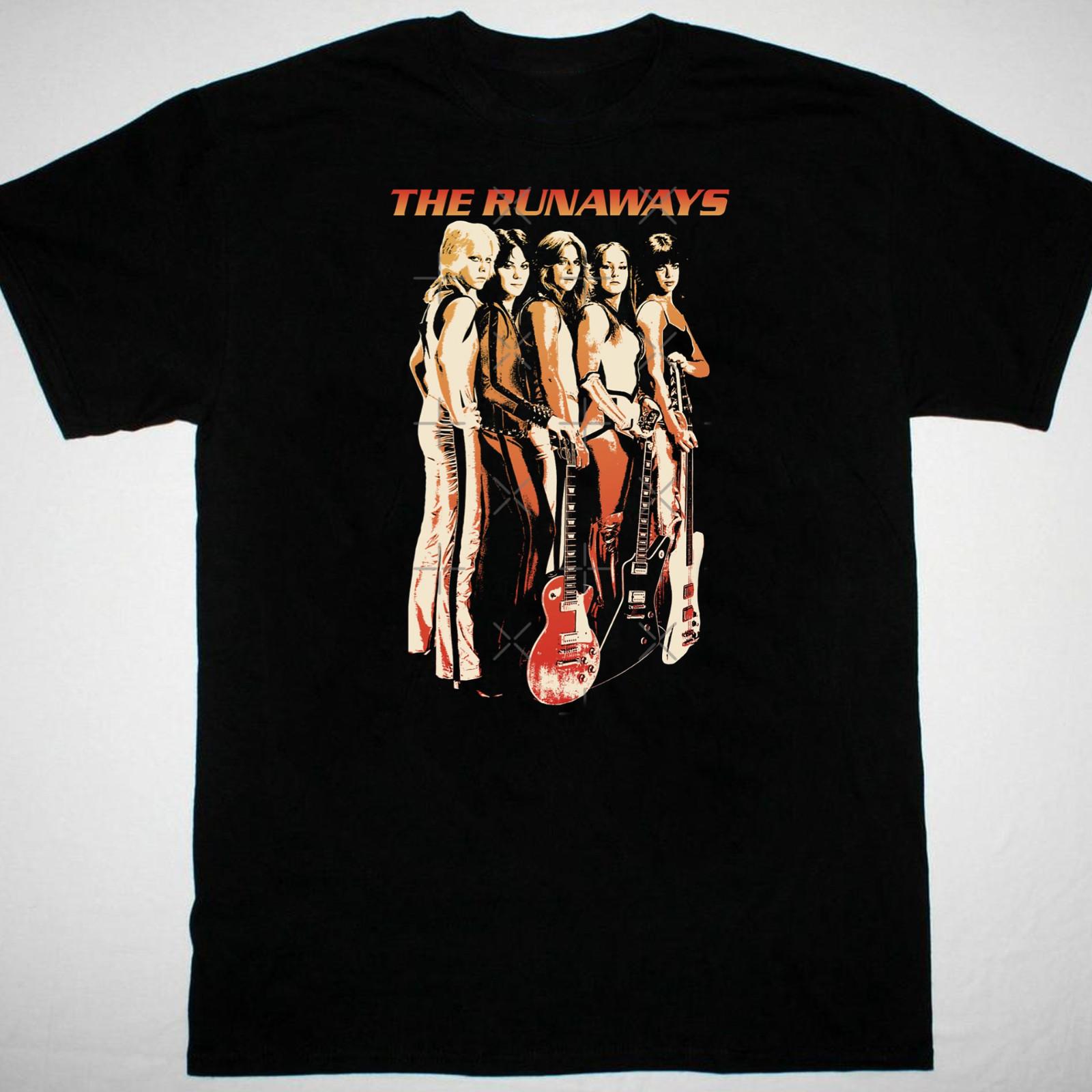 The Runaways band T-shirt Black Short Sleeve All Size 1F907 M
