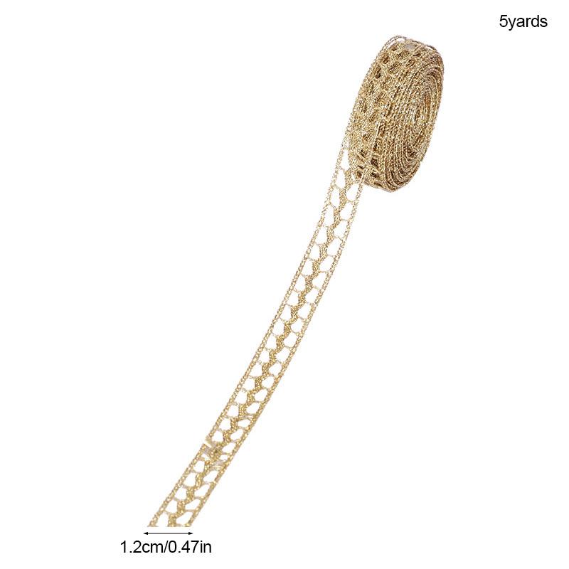 5/10Yard Gold Silver Lace Net Trim Ribbon Curve Lace Fabric Sewing Centipede Braided Lace Wedding DIY Clothes Craft Accessories