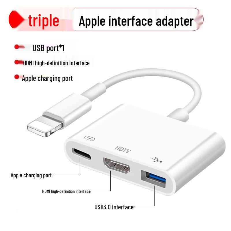 HD Screen Mirroring Device, No Power Needed, Fast Charging, Built-in Chip, Compatible with Apple Type-C To HDMI Projectors