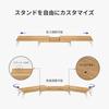 LOUKIN Monitor Desktop Computer Display Desktop Wooden Dual Monitor Stand for 44 X Fits Two Large Monitor Adjustable Length and Computer Up To Stand,