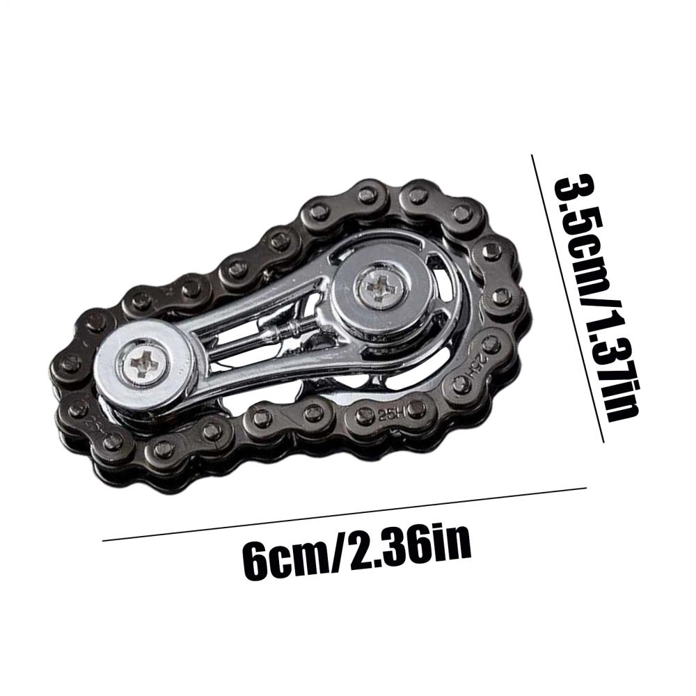 

Sprocket Chain Fidget Toy Cycle Chain Sprocket Spinner Roller Toy Pocket Size Relieve Boredom Stress Reliever Items Cool Gadgets чёрный