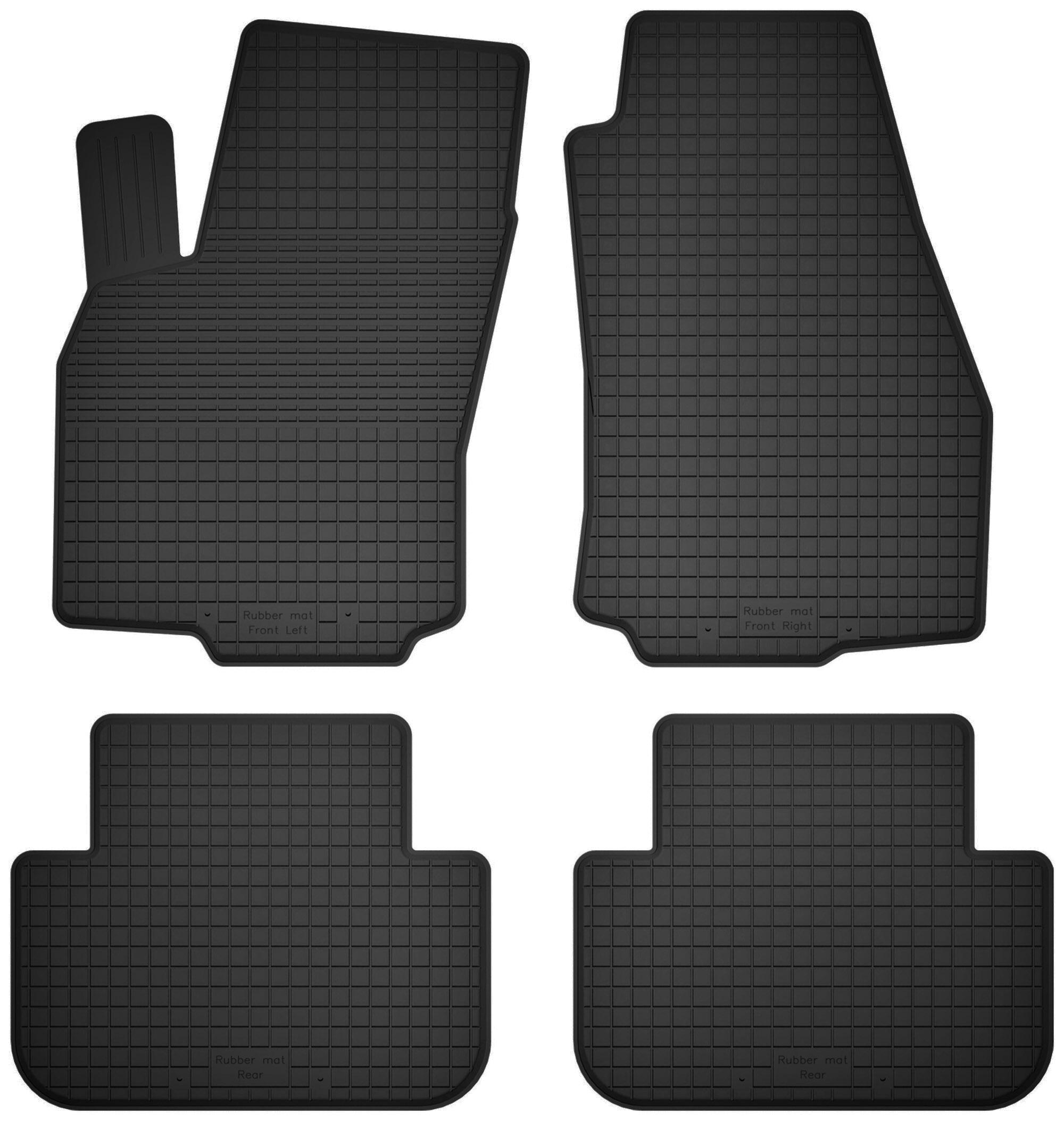Tappetini per auto in gomma, set da 4, universali per: Minivan Fiat 500L (2012-)