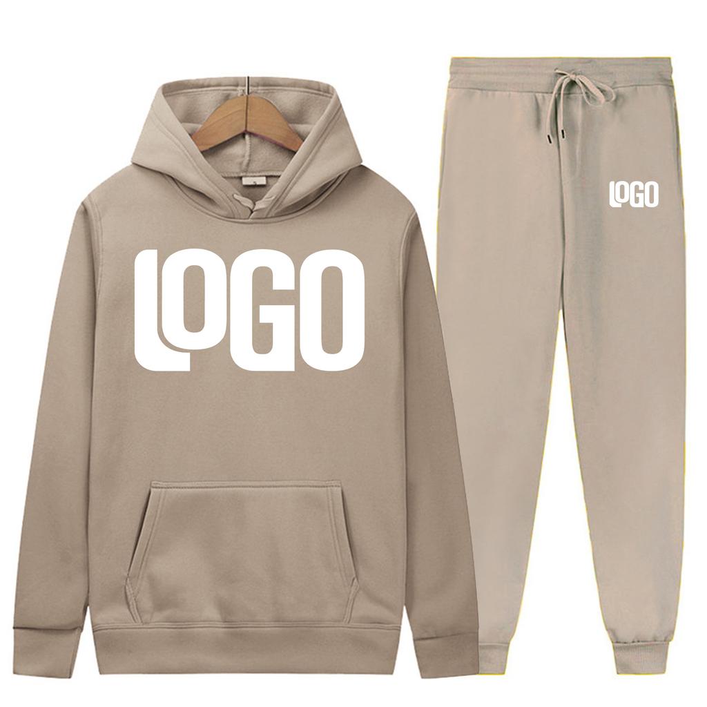 DIY10 Customization of your brand logo Men's and women's casual hoodie set street style personalized sport