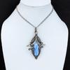 Owyhee Blue Opal Pendant Copper Wire Wrapped Pendant Natural Gemstone Jewelry Handmade Amazing Pendant Beautiful Copper Jewelry Wedding Gift