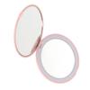 3.5in LED Makeup Mirror Portable 1X 2X Magnification 6500K Folding Handheld Double Sided Lighted Mirror for Travel