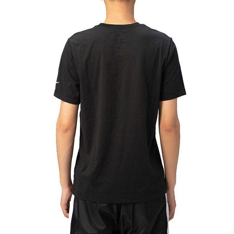 Nike T Shirts Men's Black Crew Neck Moderate Straight Fit CU2742-010