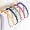 Broken Hair Matte Solid Color Non-slip Hair Band Headband Toothed