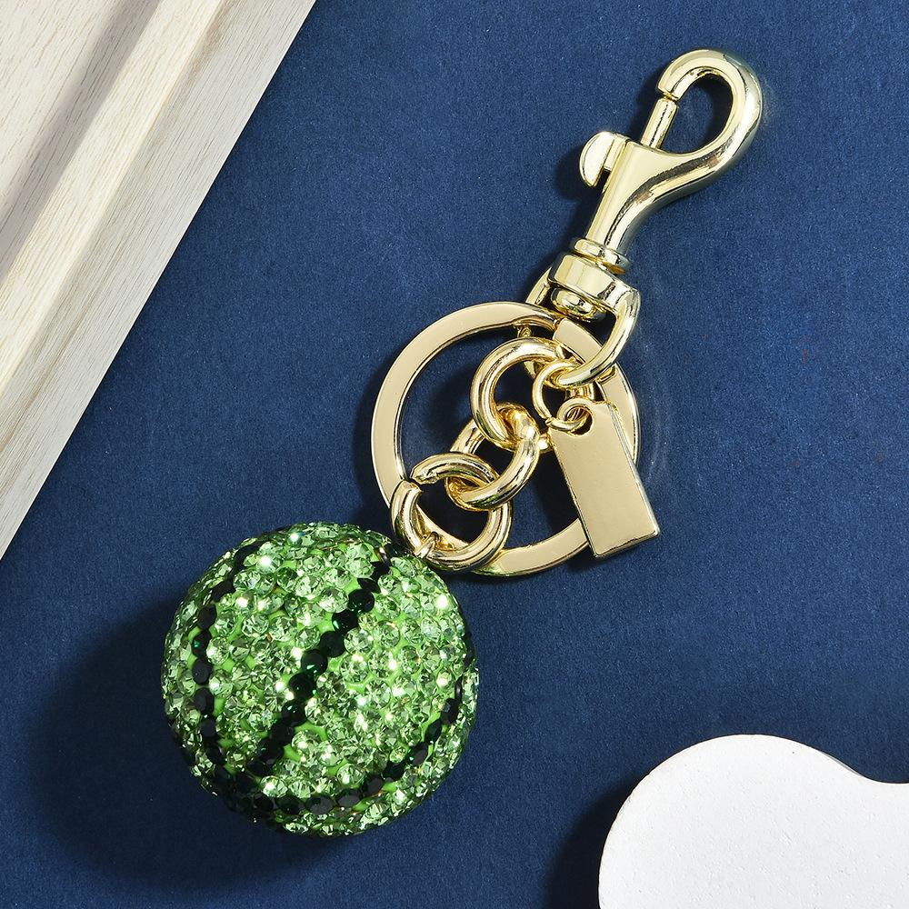 Metal Keychain Cute Full Diamond Fruit Diamond Watermelon Key Ring Bag Pendant Bag Accessories