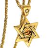 Rockyu Silver Hexagram Necklace with Evil Eye and Star of David Ideal for Good Protection from and Religious Stainless Steel Stylish and Popular for