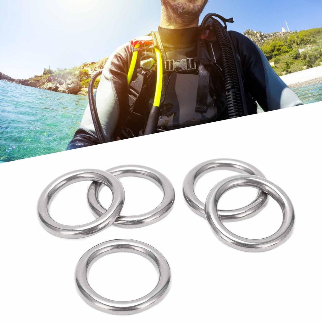 5pcs Boat Round s Stainless Steel 304 Seamless Welded O Type Hanging for Hammock