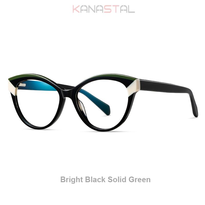 Women Blue Light Blocking Glasses Acetate Fibre Cat Frame Computer Men Eyewear Anti Ray Prescription Reading Eyeglasses Frame
