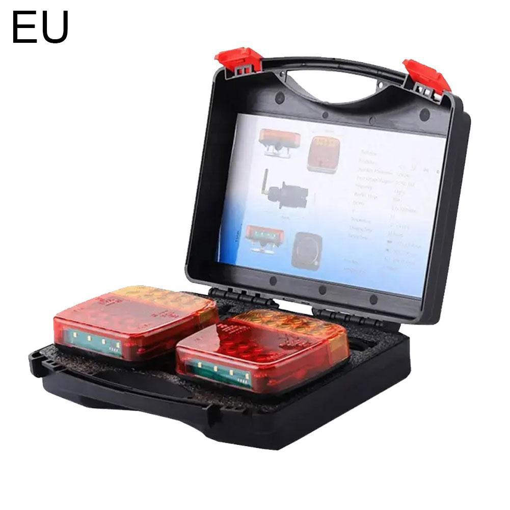 

1 Set 12V 24V 30M Wireless Magnetic LED Tail light Trailer Rear Light Signal Warning Brake Light RV Camper Lorry Truck