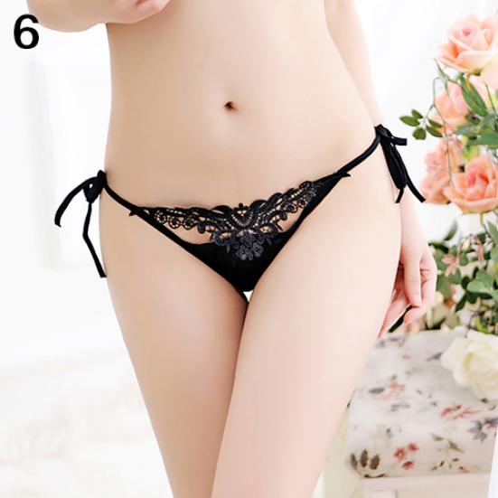 Women Fashion Summer Floral Hollow Briefs Panties Thongs G-string Underwear
