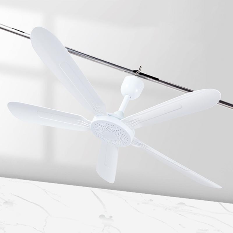 White Ceiling Fan 700mm Diameter Detachable Fan Leaf Convenient Remote Controlled Electric Fan for Bedroom Garden Tent