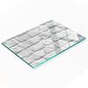 Glass Kitchen Cutting Board for Serving with Brick Wall Graphic 80X52 Cm