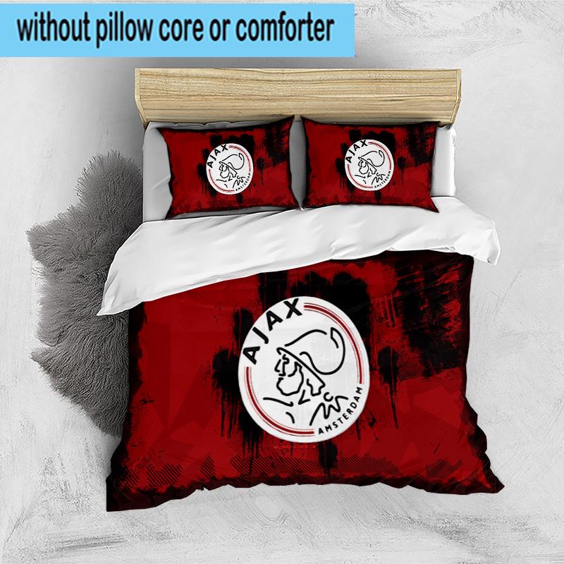 Kühner Ajax Amsterdam Spirit 3-teiliges Bettwäsche-Set mit Aufdruck, Enthält einen Bettbezug und zwei Kissenbezüge für Schlafzimmer, Studentenwohnheim, Geeignet für alle Jahreszeiten