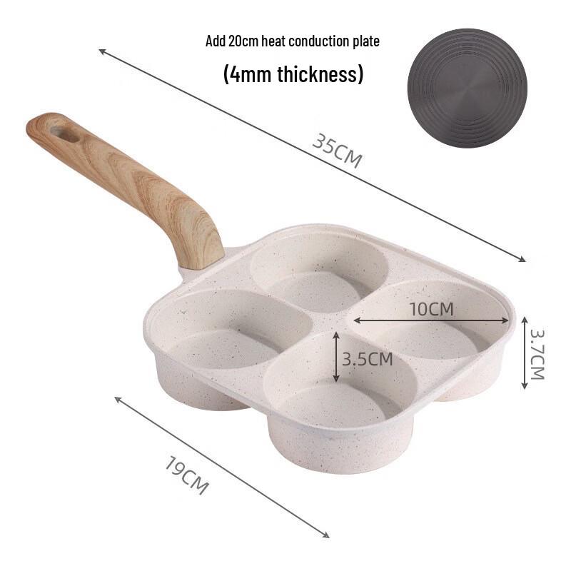 Wutuo 4-Hole Non-Stick Breakfast/Egg Frying Pan