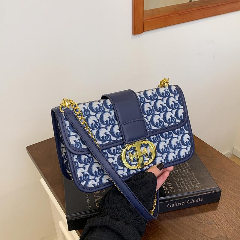 Ny mote nisjedesign populære kontrasterende farger Montaigne veske skulder crossbody trendy dameveske