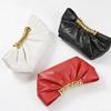Leia Pleated Metal Dumpling Bag - Luxury Evening Shoulder Bag for Women