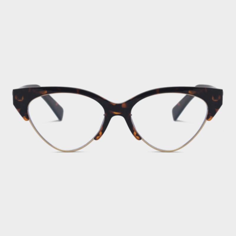 LOOKING4U The Classic Z1017 C4 Havana Acetate Horn-Rimmed Glasses