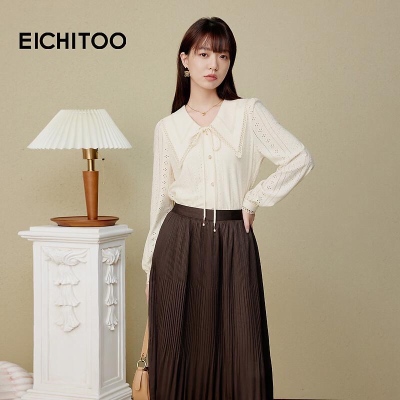 EICHITOO Women s Soft Lace Knit Cardigan M