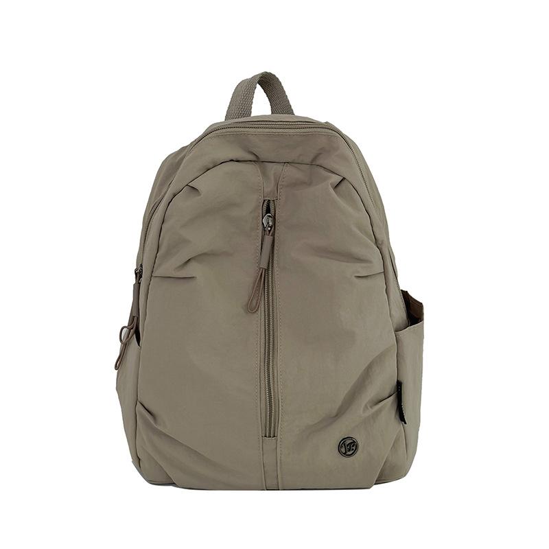 

New Retro Outdoor Hiking Bag Light Casual Versatile Backpack Men s Simple Travel Bag School Bag Women серый