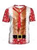 Fashion 3D Merry Christmas Printed T Shirt Happy Santa Claus Xmas Christmas Trees Graphic Tee Shirts Funny Short Sleeves Top