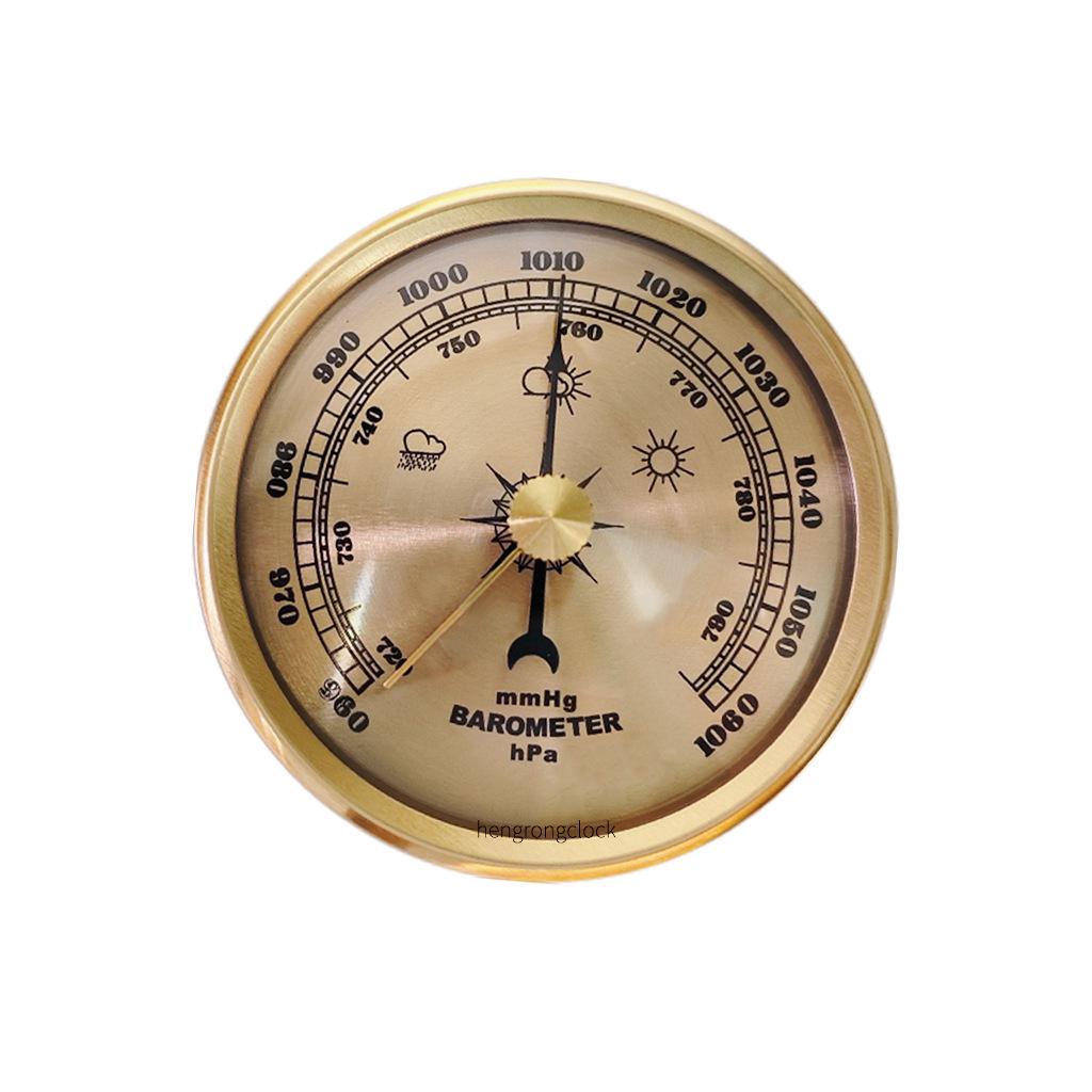 Metal Frame Barometer Clock with Weather Station and Sailing Pressure Gauge