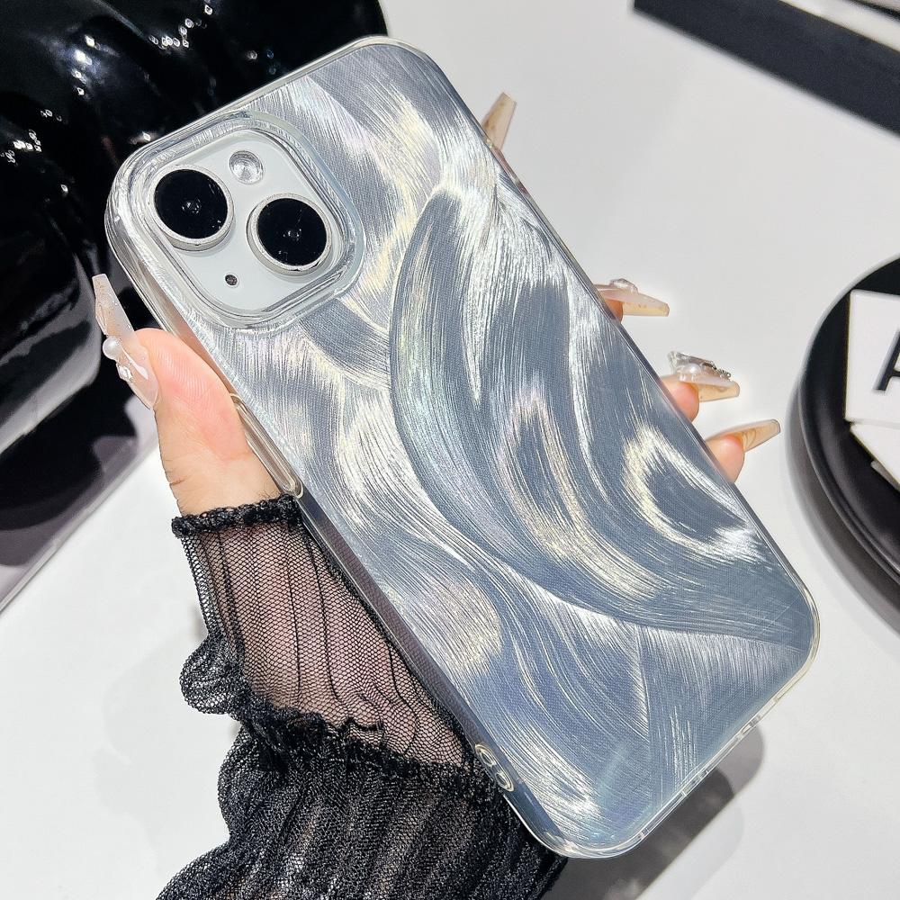 Laser Phone Case for iPhone 11 12 13 14 15 Pro Max 11 14 13 15 Laser Feather Glitter Shockproof Back Cover for iPhone  14 12 13 Pro