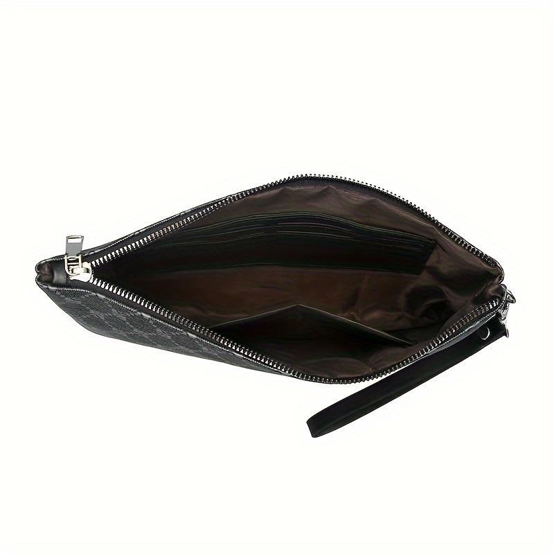 Plaid Pattern Envelope Bag, Men's Fashionable Handbag, Casual Phone Wrist Bag, Clutch Bag With Multi Slots For Cards