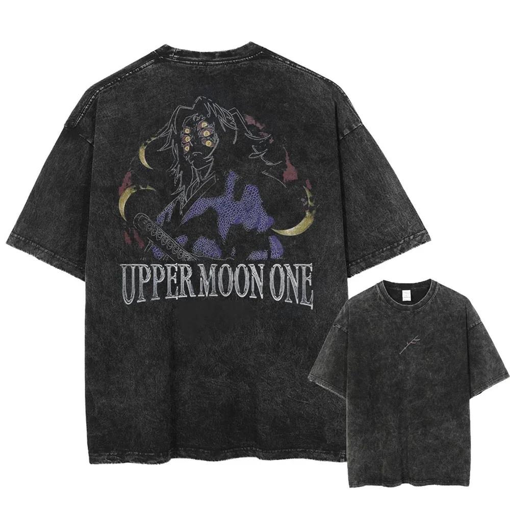 Demon Slayer TShirt Oversized Anime Vintage Washed Tee Cotton S3XL Unisex