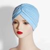 New Women Solid Color Hijab Turban Cancer Beanie Bonnet Inner Hijabs Cap Hair Loss Chemo Hat Elastic Head Cap Muslim Indian Hat