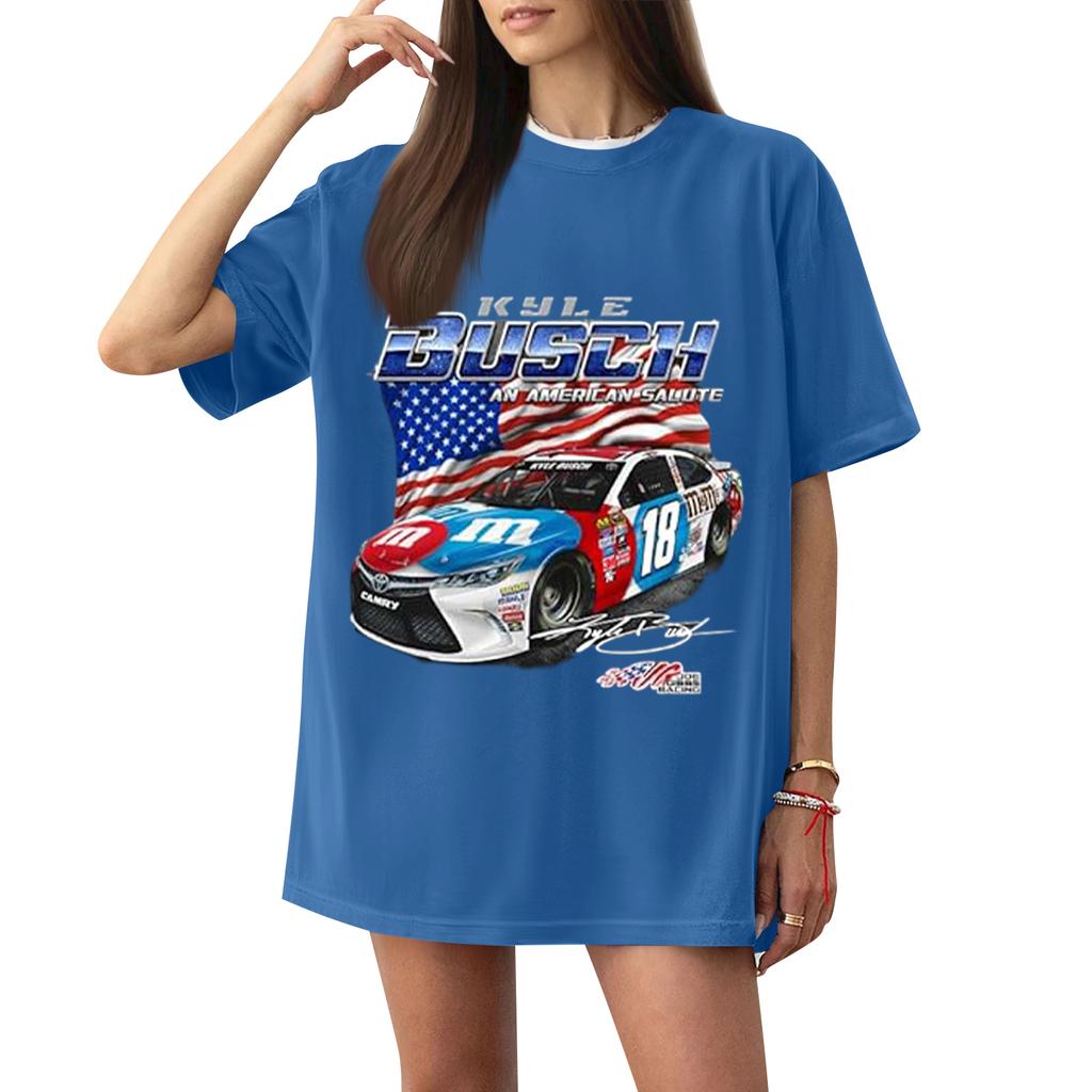 Women's Casual Short Sleeve T-Shirt Letter Print Loose Fit Comfortable Soft Fabric Crew Neck Lightweight Top for Everyday Wear